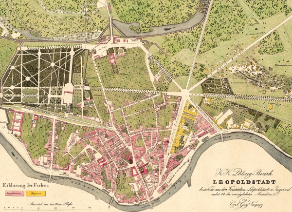 Alte Karte von Leopoldstadt