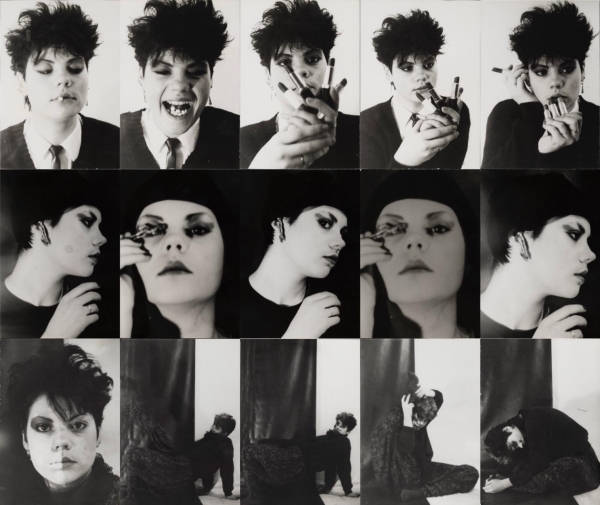 Eine Abbildung mehrerer schwarz-weiß Fotografien von Porträtfs aus der Punk-Kultur