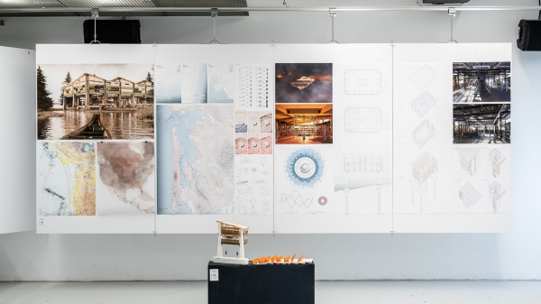 © University of Applied Arts Vienna, 2025, photo: Jorit Aust licensed under CC BY NC ND
                                          4.0 Ansicht der Posterpräsentation und eines Modells