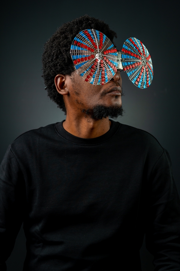 Cyrus Kabiru, Wearing Miyale Ya Blue, 2021 Cyrus Kabiru, Wearing Miyale Ya Blue, 2021