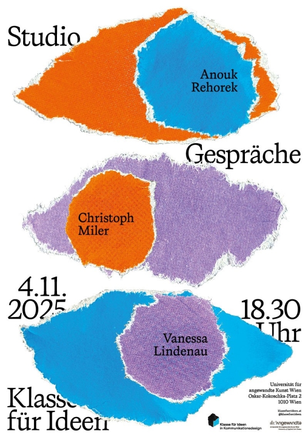©Laura Jordan Veranstaltungsplakat Studio Gespräche Klasse für Ideen 2025