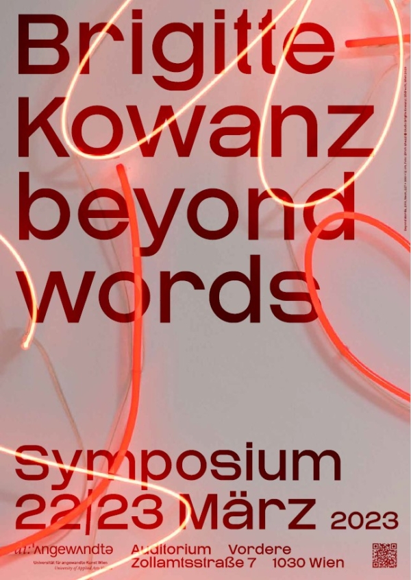 Poster of the symposium for Brigitte Kowanz.