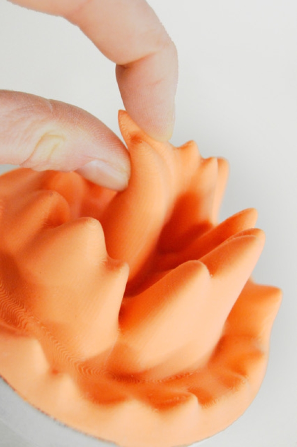 Image: via Jona Wolf. Untitled piece for Schwules
                                          Museum Berlin which represents queer experience through the passage of time by merging soft silicone and concrete in one object